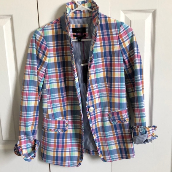 pastel plaid jacket